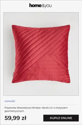 home&you - gazetka promocyjna Kolekcja: czerwony szyk od soboty 24.01 do niedzieli 01.02 - strona 5