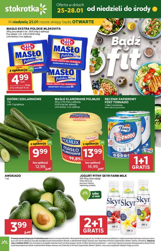Stokrotka - gazetka promocyjna Gazetka od niedzieli od niedzieli 25.01 do środy 28.01