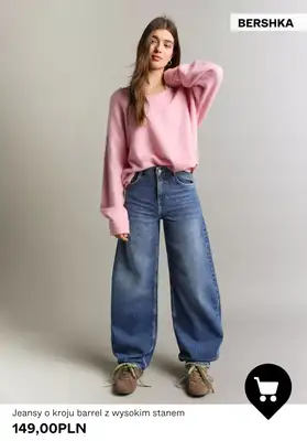 Bershka - gazetka promocyjna Damskie jeansy o kroju barrel od piątku 23.01  - strona 9