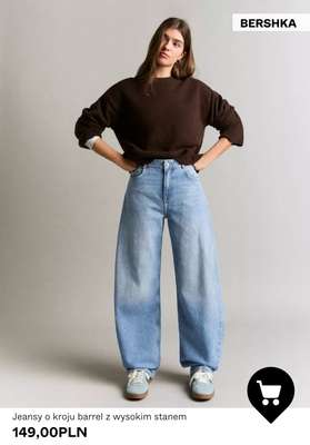 Bershka - gazetka promocyjna Damskie jeansy o kroju barrel od piątku 23.01  - strona 6
