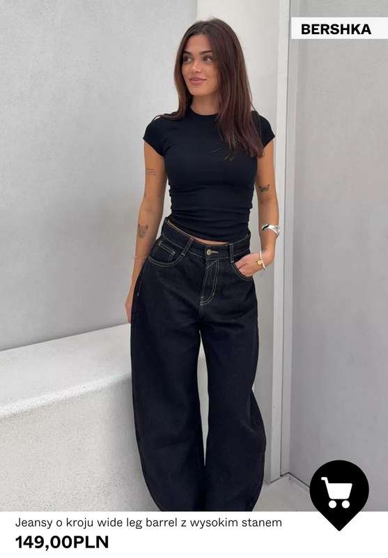 Bershka - gazetka promocyjna Damskie jeansy o kroju barrel od piątku 23.01  - strona 4