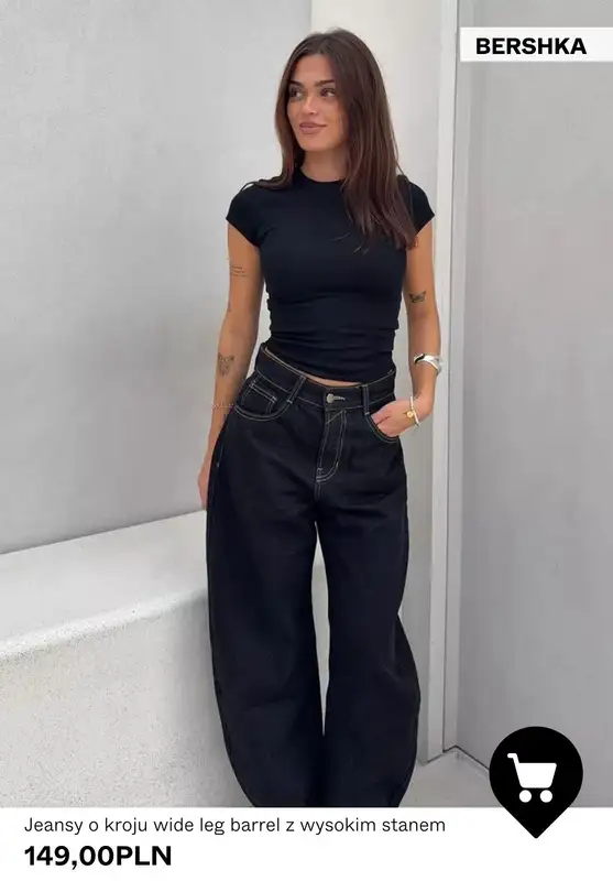 Bershka - gazetka promocyjna Damskie jeansy o kroju barrel od piątku 23.01  - strona 4