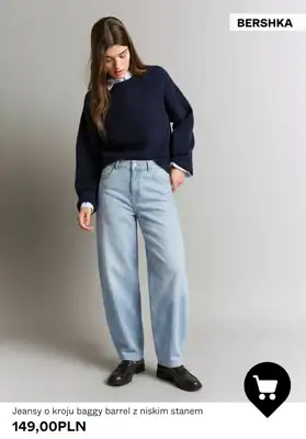 Bershka - gazetka promocyjna Damskie jeansy o kroju barrel od piątku 23.01  - strona 10