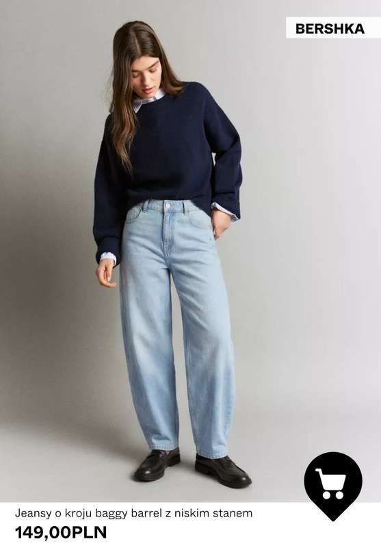 Bershka - gazetka promocyjna Damskie jeansy o kroju barrel od piątku 23.01  - strona 10