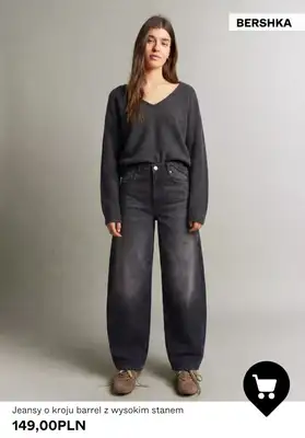 Bershka - gazetka promocyjna Damskie jeansy o kroju barrel od piątku 23.01  - strona 2