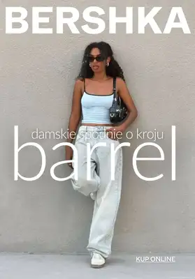Bershka - gazetka promocyjna Damskie jeansy o kroju barrel od piątku 23.01 