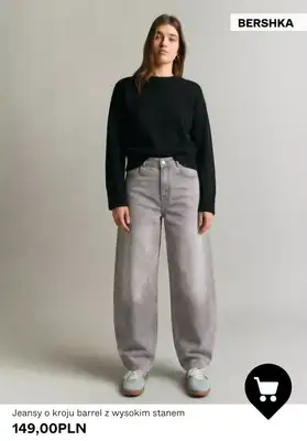 Bershka - gazetka promocyjna Damskie jeansy o kroju barrel od piątku 23.01  - strona 3