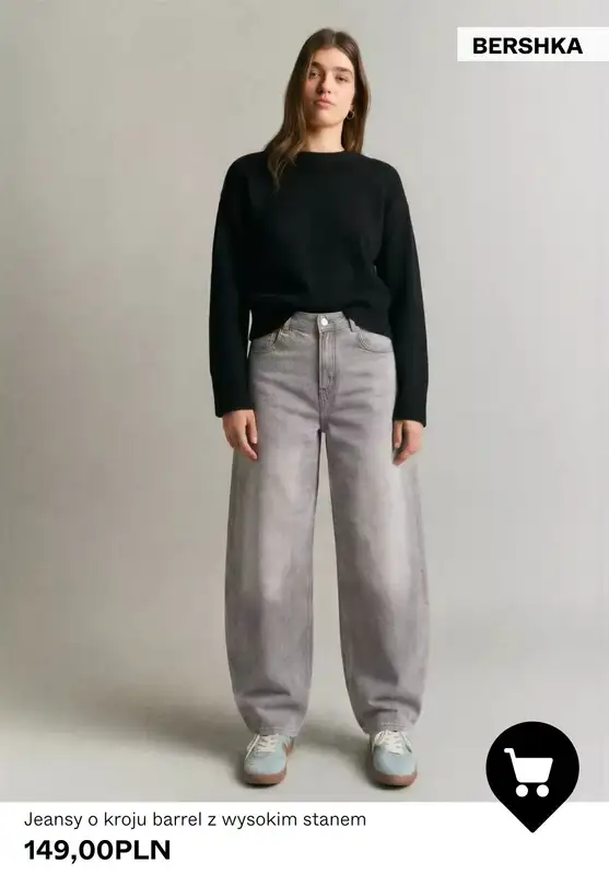 Bershka - gazetka promocyjna Damskie jeansy o kroju barrel od piątku 23.01  - strona 3