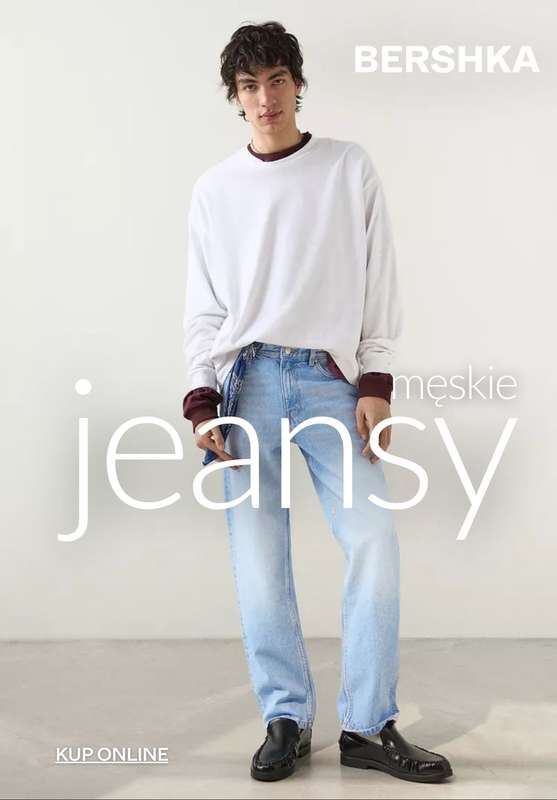Bershka - gazetka promocyjna Męskie JEANSY od niedzieli 25.01 