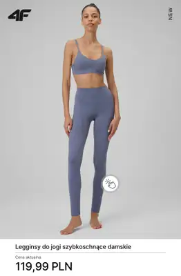 4F - gazetka promocyjna Nowa kolekcja do jogi dla niej od soboty 24.01  - strona 12
