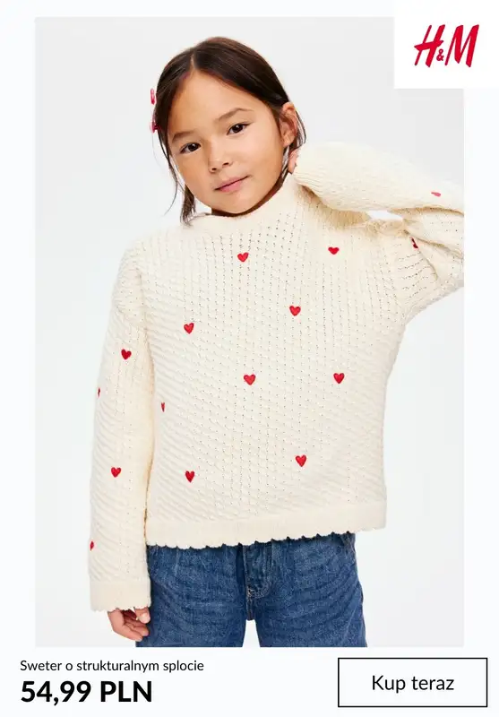 H&M - gazetka promocyjna Swetry i bluzy dla dziewczynki od niedzieli 25.01  - strona 7