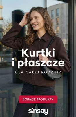 Sinsay - gazetka promocyjna KURTKI i PŁASZCZE dla całej rodziny! od piątku 23.01 do czwartku 29.01