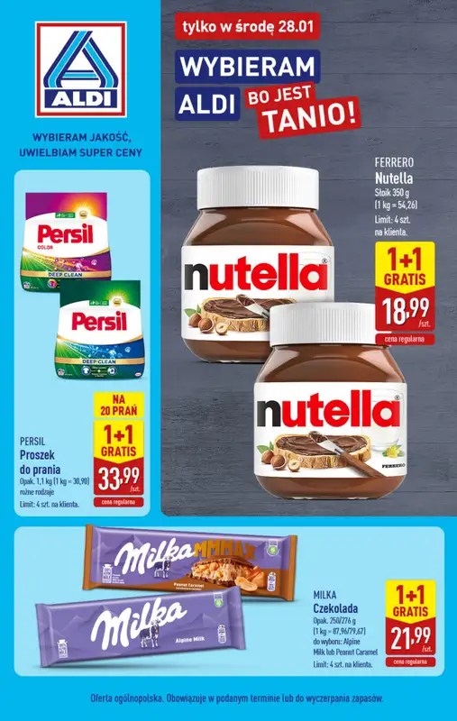 Aldi - gazetka promocyjna Najlepsze oferty na środę w Aldi!  