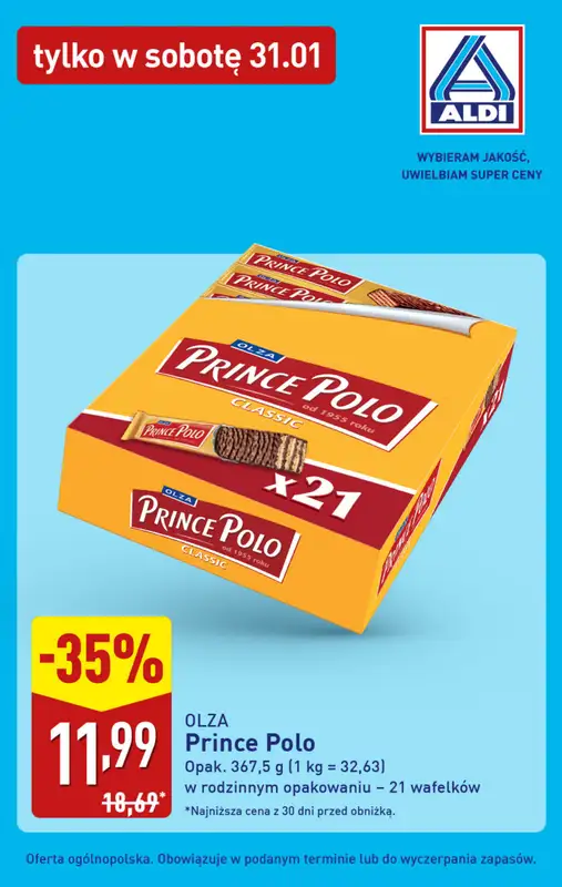 Aldi - gazetka promocyjna Wybieram Aldi na tani weekend! od soboty 31.01 do soboty 31.01 - strona 7