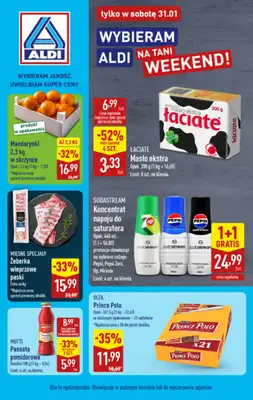 Aldi - gazetka promocyjna Wybieram Aldi na tani weekend! od soboty 31.01 do soboty 31.01