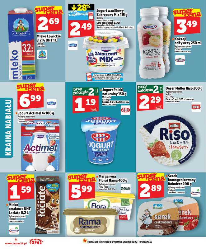 TOPAZ - gazetka promocyjna Nowa gazetka od czwartku, 29.01 od czwartku 29.01 do środy 04.02 - strona 6