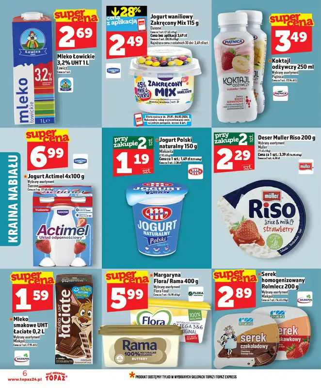TOPAZ - gazetka promocyjna Nowa gazetka od czwartku, 29.01 od czwartku 29.01 do środy 04.02 - strona 6