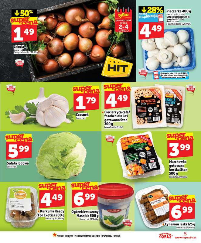 TOPAZ - gazetka promocyjna Nowa gazetka od czwartku, 29.01 od czwartku 29.01 do środy 04.02 - strona 5