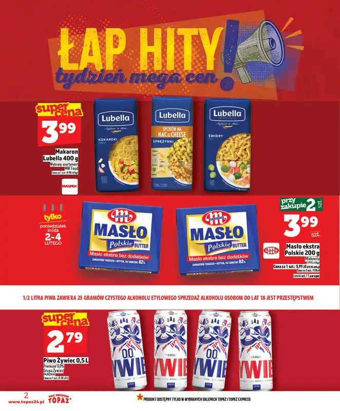 TOPAZ - gazetka promocyjna Nowa gazetka od czwartku, 29.01 od czwartku 29.01 do środy 04.02 - strona 2