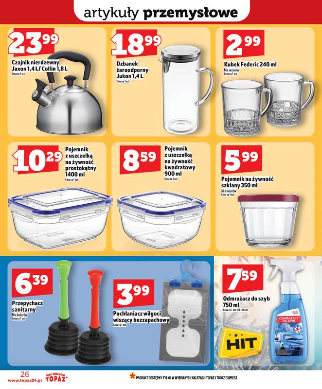 TOPAZ - gazetka promocyjna Nowa gazetka od czwartku, 29.01 od czwartku 29.01 do środy 04.02 - strona 26