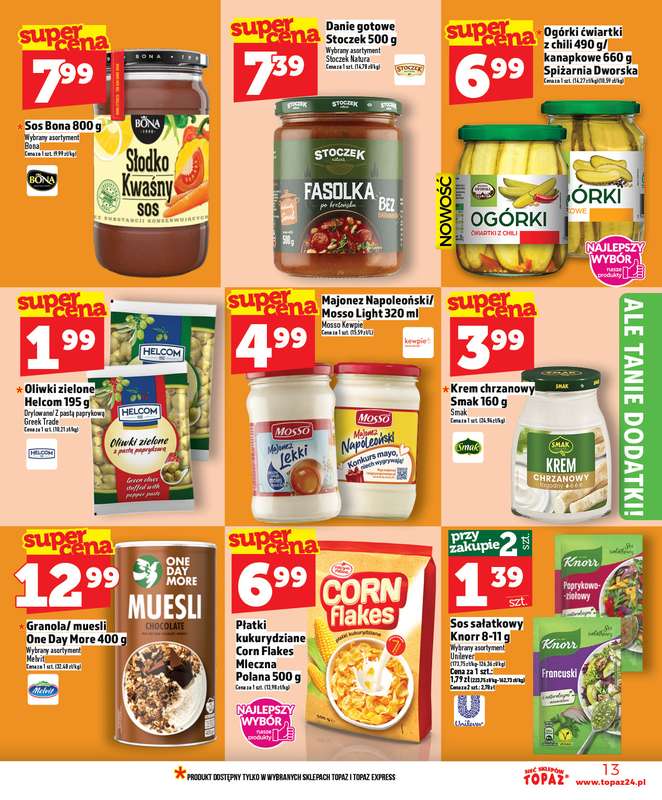 TOPAZ - gazetka promocyjna Nowa gazetka od czwartku, 29.01 od czwartku 29.01 do środy 04.02 - strona 13