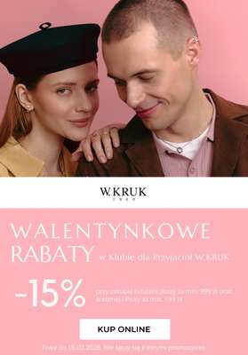 BEST SALE - gazetka promocyjna W.Kruk |  Walentynkowe rabaty! od piątku 23.01 