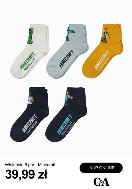 C&A - gazetka promocyjna Kolekcja Minecraft dla dzieci od piątku 23.01  - strona 9