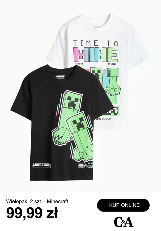 C&A - gazetka promocyjna Kolekcja Minecraft dla dzieci od piątku 23.01  - strona 8