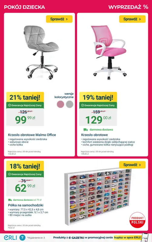 ERLI - gazetka promocyjna DOM, O JAKIM MARZYSZ - najtaniej z Erli! od poniedziałku 26.01 do niedzieli 01.02 - strona 7