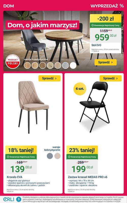 ERLI - gazetka promocyjna DOM, O JAKIM MARZYSZ - najtaniej z Erli! od poniedziałku 26.01 do niedzieli 01.02 - strona 3
