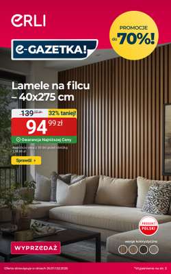 ERLI - gazetka promocyjna DOM, O JAKIM MARZYSZ - najtaniej z Erli! od poniedziałku 26.01 do niedzieli 01.02