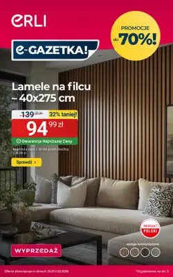ERLI - gazetka promocyjna DOM, O JAKIM MARZYSZ - najtaniej z Erli! od poniedziałku 26.01 do niedzieli 01.02