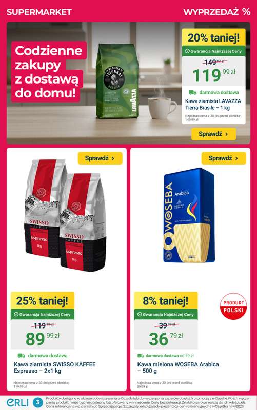 ERLI - gazetka promocyjna CODZIENNE ZAKUPY - najtaniej na Erli! od poniedziałku 26.01 do niedzieli 01.02 - strona 3