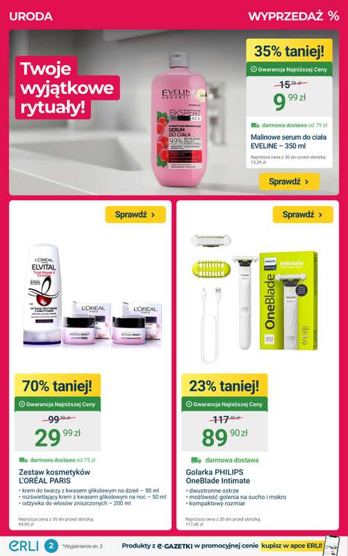ERLI - gazetka promocyjna CODZIENNE ZAKUPY - najtaniej na Erli! od poniedziałku 26.01 do niedzieli 01.02 - strona 2