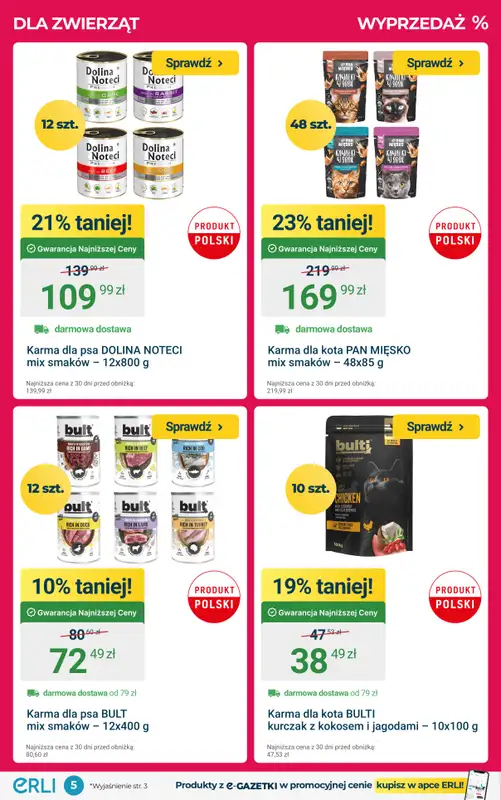 ERLI - gazetka promocyjna CODZIENNE ZAKUPY - najtaniej na Erli! od poniedziałku 26.01 do niedzieli 01.02 - strona 5