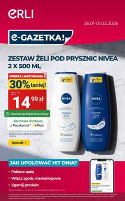 ERLI - gazetka promocyjna CODZIENNE ZAKUPY - najtaniej na Erli! od poniedziałku 26.01 do niedzieli 01.02