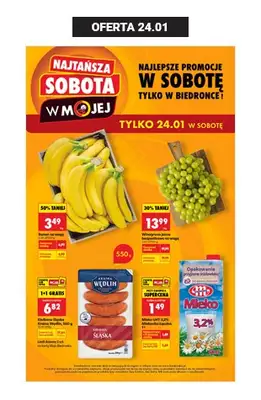 Biedronka - gazetka promocyjna Najtańsza sobota od soboty 24.01 do soboty 24.01