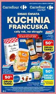 Carrefour - gazetka promocyjna Gazetka Kuchnia Francuska od poniedziałku 26.01 do soboty 07.02