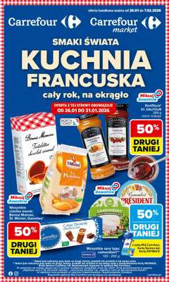 Carrefour Market - gazetka promocyjna Gazetka Kuchnia Francuska od poniedziałku 26.01 do soboty 07.02