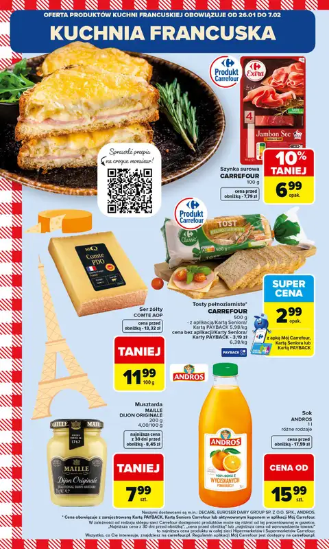 Carrefour Market - gazetka promocyjna Gazetka Kuchnia Francuska od poniedziałku 26.01 do soboty 07.02 - strona 2