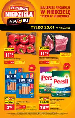 Biedronka - gazetka promocyjna Najtańsza niedziela od niedzieli 25.01 do niedzieli 25.01