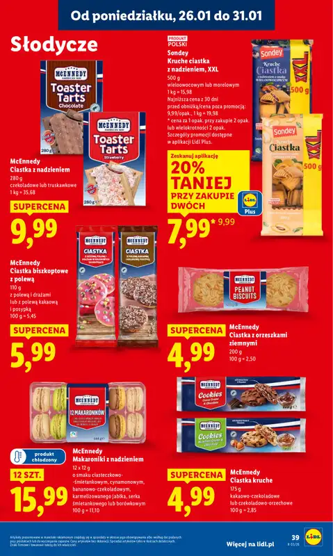 Lidl - gazetka promocyjna Oferta od poniedziałku od poniedziałku 26.01 do środy 28.01 - strona 39