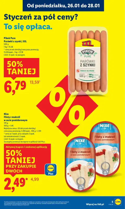 Lidl - gazetka promocyjna Oferta od poniedziałku od poniedziałku 26.01 do środy 28.01 - strona 5