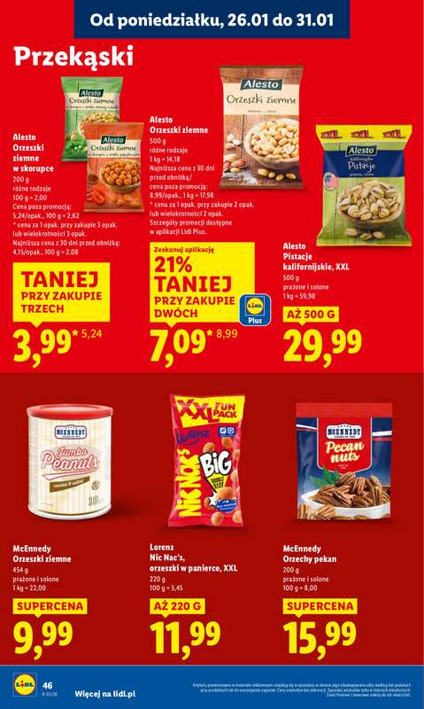 Lidl - gazetka promocyjna Oferta od poniedziałku od poniedziałku 26.01 do środy 28.01 - strona 46