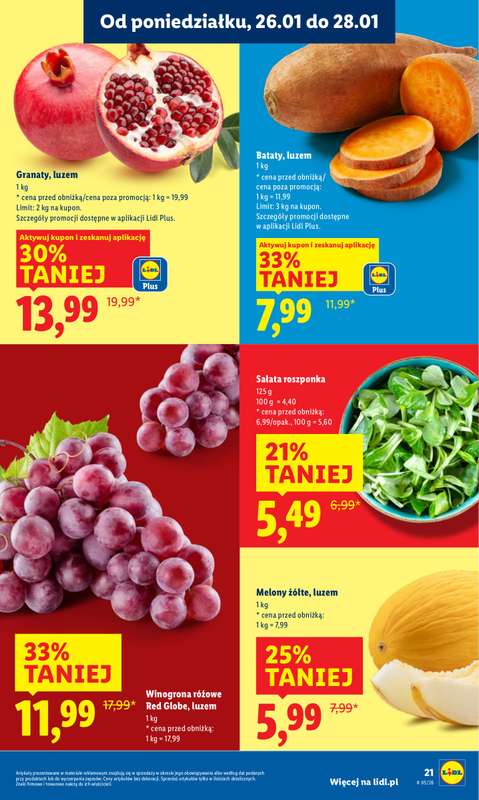 Lidl - gazetka promocyjna Oferta od poniedziałku od poniedziałku 26.01 do środy 28.01 - strona 21