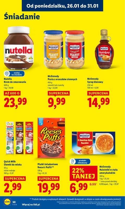 Lidl - gazetka promocyjna Oferta od poniedziałku od poniedziałku 26.01 do środy 28.01 - strona 50