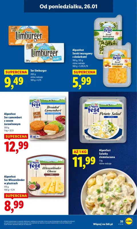 Lidl - gazetka promocyjna Oferta od poniedziałku od poniedziałku 26.01 do środy 28.01 - strona 35