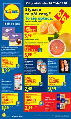 Lidl - gazetka promocyjna Oferta od poniedziałku od poniedziałku 26.01 do środy 28.01