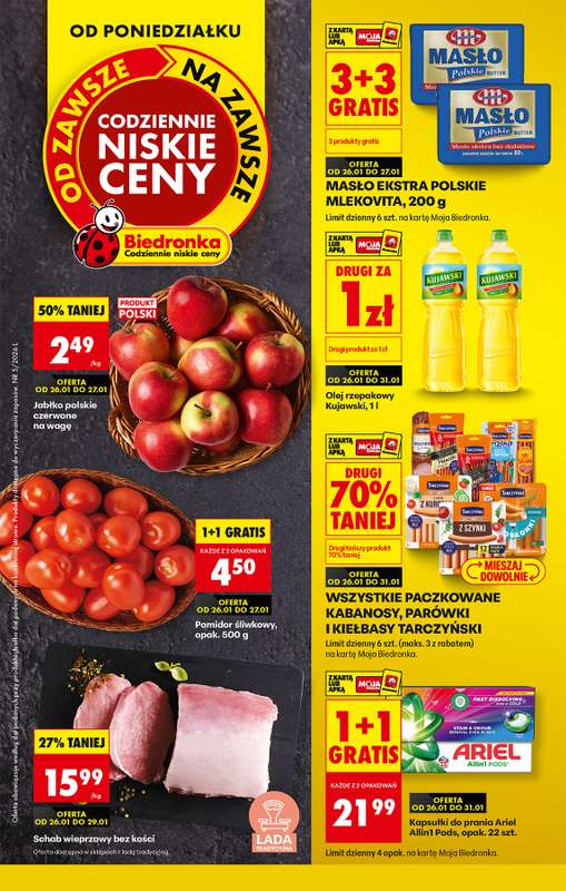 Biedronka - gazetka promocyjna Od poniedziałku, Z ladą tradycyjną od poniedziałku 26.01 do soboty 31.01