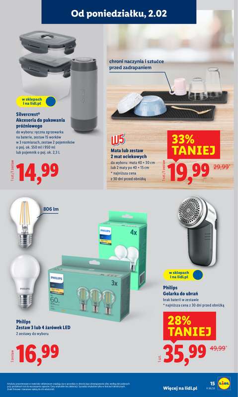Lidl - gazetka promocyjna Katalog od poniedziałku 02.02 do soboty 07.02 - strona 15